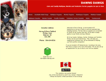 Tablet Screenshot of dawnsdawgs.com